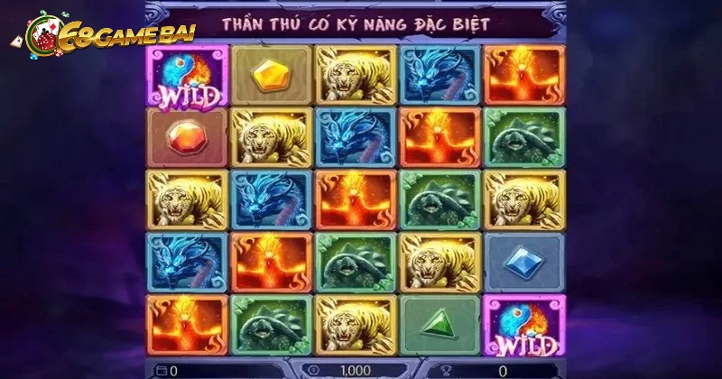 Cách thức chọn dòng và đặt tiền cược Tứ thần thú 68 game bài